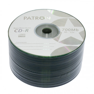 Диск CD-R 700 MB 52x 50x1, Bulk Patron (INS-C036)