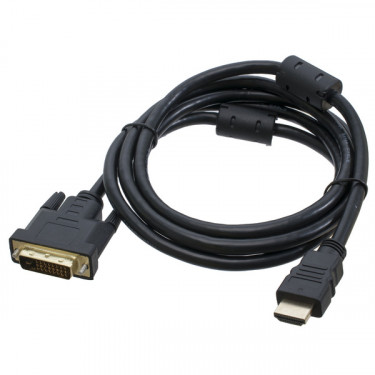 Кабель DVI-HDMI (DVI-D 24+1 M TO HDMI M) 1,8 м, з ферритом Patron (PN-DVI-HDMI-18F)
