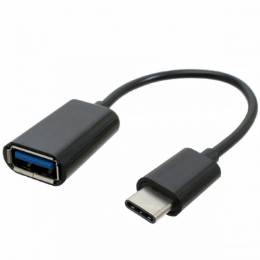 Кабель OTG USB 2.0 - Type-C (F/M) 15 см Patron (PN-OTG-Type-C)