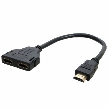 Перехідник HDMI-HDMI*2 (M/F) 0,3 м Patron (PN-HDMI-HDMI) (03047)