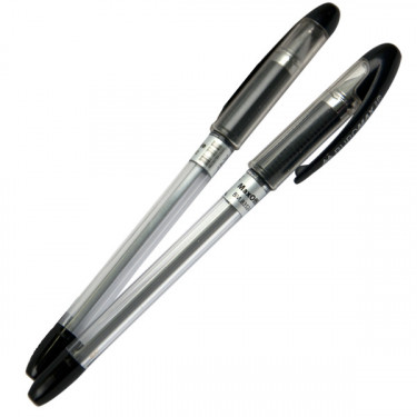 Набір олійних ручок 2 шт 0.7 мм, прозорий корпус, чорний MaxOFFICE Buromax (BM.8352-02-2)