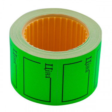 Етикетки-цінники прямокутні 35х25 мм, 240 шт/рул, зелені Ціна Buromax (BM.282106-04)