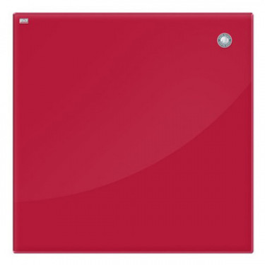 Дошка скляна, магнітно-маркерна, 45х45 см, червона 2x3 (TSZ4545R)