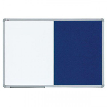 Дошка комбінована, маркер/текстиль, 90x120 см, синя ALU23 2х3 (TCAST129)