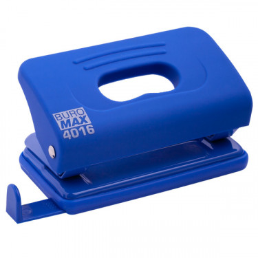 Діркопробивач пластиковий, 10 аркушів, синій Rubber Touch Buromax (BM.4016-02)