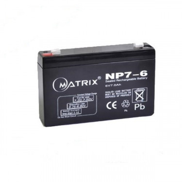 Акумулятор для ДБЖ 6 V, 7 Ah Matrix (NP7-6)