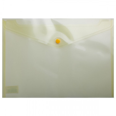 Тека-конверт на кнопці А4, глянцева, напівпрозора, жовта Buromax (BM.3926-11)