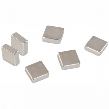 Набір підсилених магнітів до скляних Дошок 10 x 10 x 4 мм, 6 шт, сріблясті 2x3 (AM150)