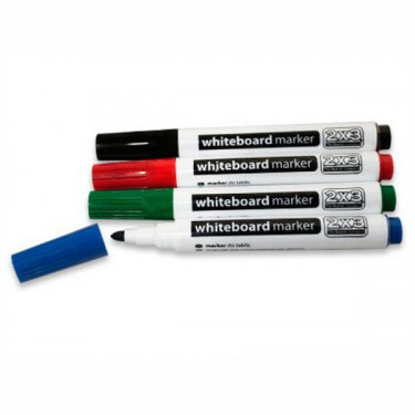 Набір маркерів для сухостиральних дошок, 2-4 мм, 4 шт 2x3 (AS104)