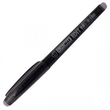 Ручка гелева Пиши-стирай 0.7 мм, чорна Edit Buromax (BM.8301-02)