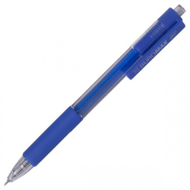 Ручка гелева автоматична 0.5 мм з гумовим грипом, синяя Target Buromax (BM.8332-01)