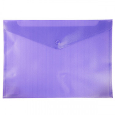 Тека-конверт на кнопці А4, глянцева, напівпрозора, фіолетова Buromax (BM.3926-07)