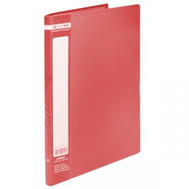 Папка пластикова, A4, з 20 файлами, червона Jobmax Buromax (BM.3605-05)