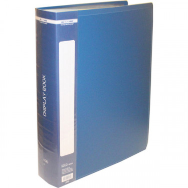 Папка пластикова, А4, з 100 файлами в чохлі, синя Buromax (BM.3633-02)