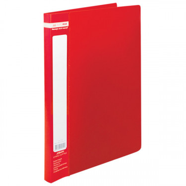 Папка пластикова, A4, з пружинним швидкозшивачем, червона Jobmax Buromax (BM.3406-05)