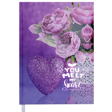 Щоденник недатований A5, фіолетовий Romantic Buromax (BM.2040-07)