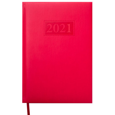 Щоденник датований 2021 A5, штучна шкіра, червоний Gentle (Torino) Buromax (BM.2109-05)