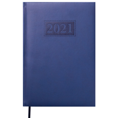 Щоденник датований 2021 A5, штучна шкіра, синій Gentle (Torino) Buromax (BM.2109-02)