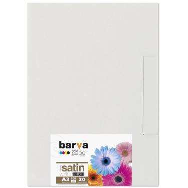 Фотопапір білий сатин 200 г/м2, A3, 20 арк Profi Barva (IP-V200-158)