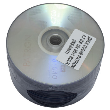 Диск DVD+R 4.7 GB 16x 50x1, Bulk Patron (INS-D041)