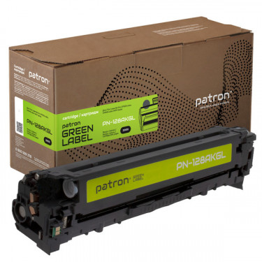 Картридж сумісний HP 128A (CE320A) Green Label, чорний Patron (PN-128AKGL)
