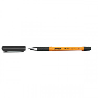 Ручка кулькова 0,7 мм, з грипом, чорна Fine point Stanger (M 0.7-18000300055_18000300051)