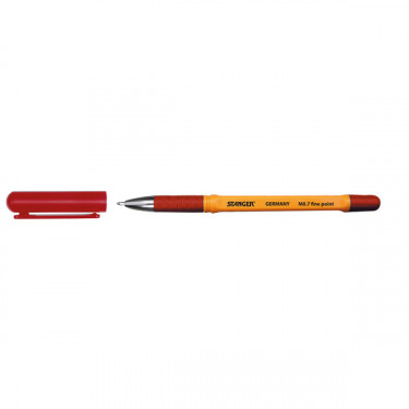 Ручка кулькова 0,7 мм, з грипом, червона Fine point Stanger (M 0.7-18000300057)