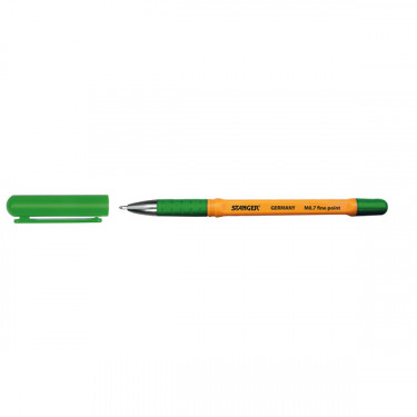 Ручка кулькова 0,7 мм, з грипом, зелена Fine point Stanger (M 0.7-18000300058)