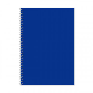 Блокнот на пружині збоку А7, 50 арк., клітка, офсет, пластикова обкл. синій Mizar (Ц564004У)