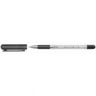 Ручка кулькова 1,0 мм, з грипом, черна Stanger (M 1.0-18000300006)