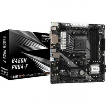 Материнська плата B450M PRO4-FAMD ASROCK (B450M PRO4-F)