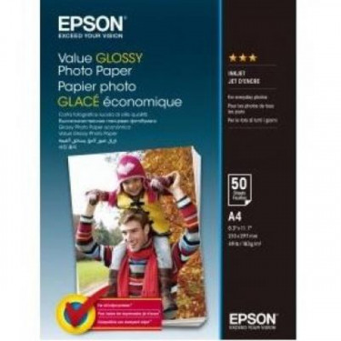 Фотопапір Value Glossy A4, 50 арк Epson (C13S400036)