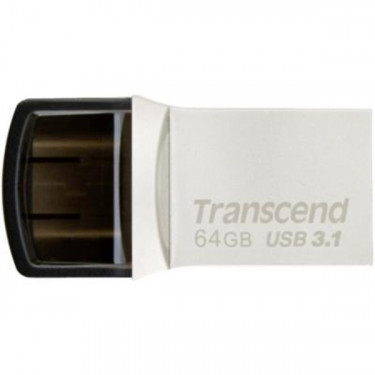 Накопичувач USB 3.1 Type-A + Type-C 64GB 890 R90/W30MB/s Transcend (TS64GJF890S)