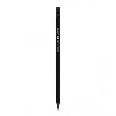 Олівець графітовий НВ, з гумкою, триграний, чорний Baoke (PL1678)