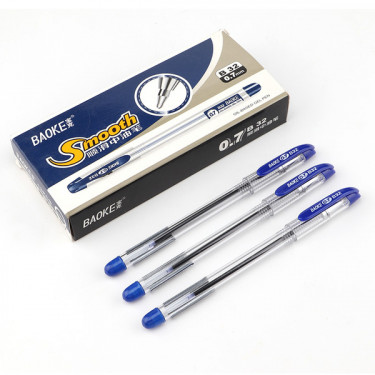 Ручка масляна 0.7 мм, синя Smooth Baoke (B32-blue)