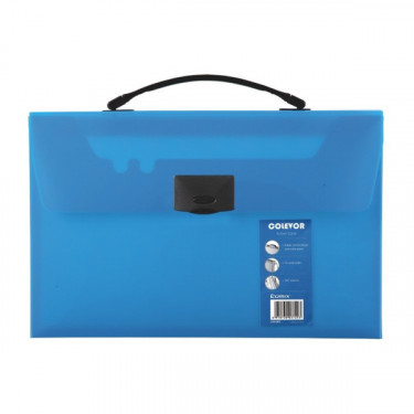 Портфель пластиковий FC на 1 відділення, синій Colevor Comix (A7613-BL)