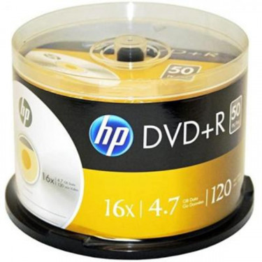 Диск DVD+R, 4.7GB, 16x, 50 шт, Spindle HP (69319/DRE00026-3)
