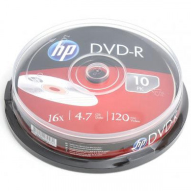 Диск DVD-R, 4.7GB, 16x, 10 шт, Spindle HP (69315 /DME00026-3)
