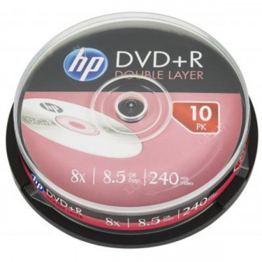 Диск DVD+R, 8.5GB, 8x, 10 шт, DL, Spindle HP (69309 /DRE00060-3)