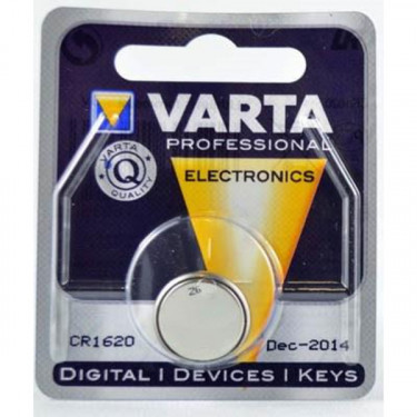 Батарейка CR1620 літієва блістер, 1 шт,  Varta (06620101401)