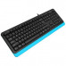 Клавіатура Fstyler Sleek, MMedia Comfort, USB, FK10 чорно-блакитна A4tech Фото 7