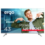 Телевізор 43" 43DUS7000, Smart, 4K, Android, LED, сріблястий, ERGO (43DUS7000)