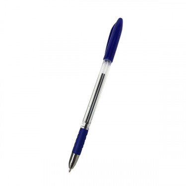 Ручка кулькова 0,7 мм, з грипом, синя, уп. 50 шт H-Tone (JJ201307-blue)