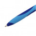 Ручка кулькова автоматична 0,7 мм, з покриттям софт, блакитний корпус, синя, уп. 12 шт. H-Tone (JJ20164) Фото 1