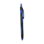Ручка кулькова автоматична 0,7 мм, з покриттям софт, чорний корпус, синя, уп. 12 шт. H-Tone (JJ20165)
