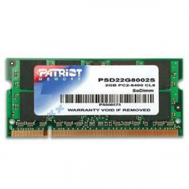 Пам'ять для ноутбуків SODIMM DDR2 2GB 800MHZ PATRIOT (PSD22G8002S)