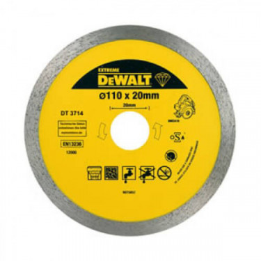 Диск алмазный DT3714 110х1.6х20 мм для плиткореза DWC410 DeWalt (DT3714)