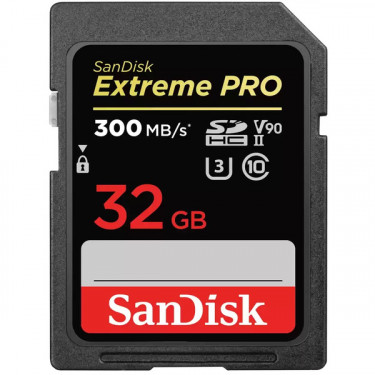 Карта пам'яті 32GB SDXC C10 UHS-II U3 V90 R300/W260MB/s Extreme Pro SanDisk (SDSDXDK-032G-GN4IN)