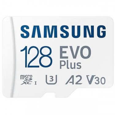 Карта пам'яті 128GB microSDXC C10 UHS-I U3 R100/W60MB/s Evo Plus V2 + SD адаптер Samsung (MB-MC128KA/RU)