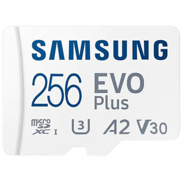 Карта пам'яті 256GB microSDXC C10 UHS-I U3 R130/W90MB/s Evo Plus V3 + SD адаптер Samsung (MB-MC256KA/RU)